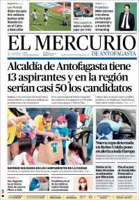 Portada de El Mercurio de Antofagasta (Chile)