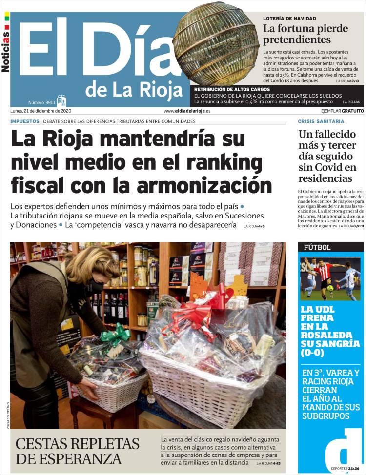 Portada de El Día de La Rioja (Spain)