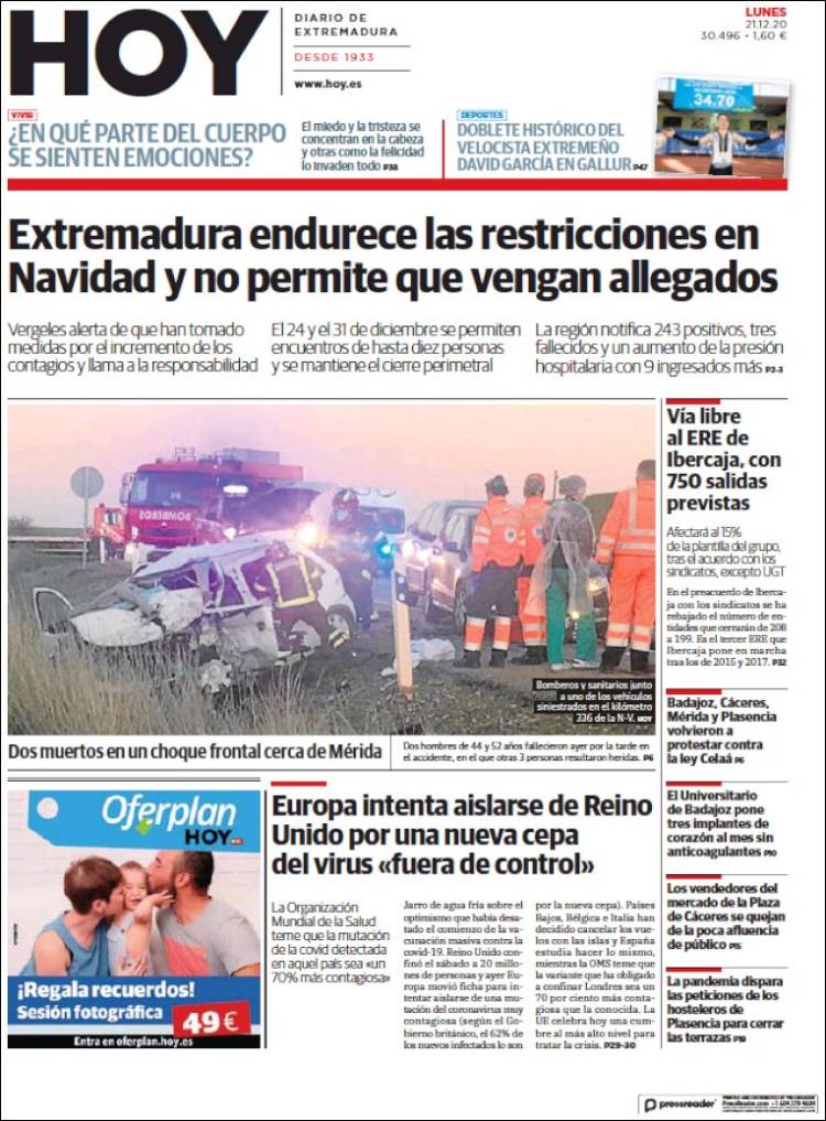 Portada de Hoy - Badajoz (España)