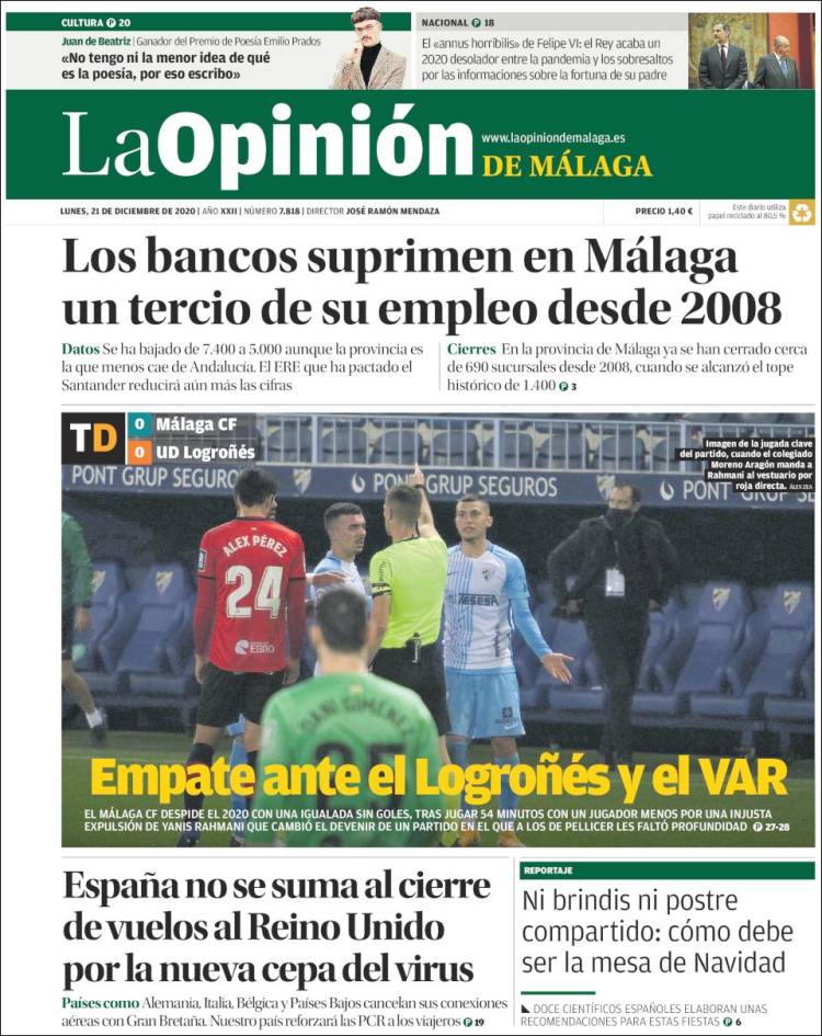 Portada de La Opinión de Málaga (Spain)