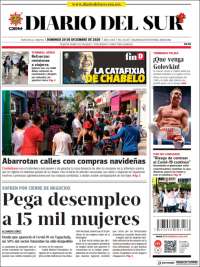 Portada de El Diario del Sur (México)