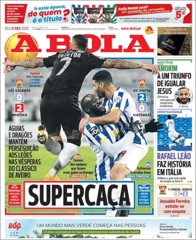 Portada de A Bola (Portugal)