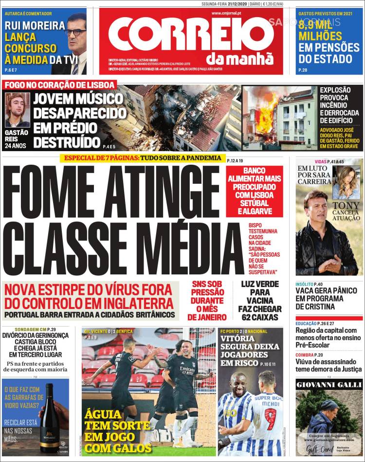 Portada de Correio da Manhã (Portugal)