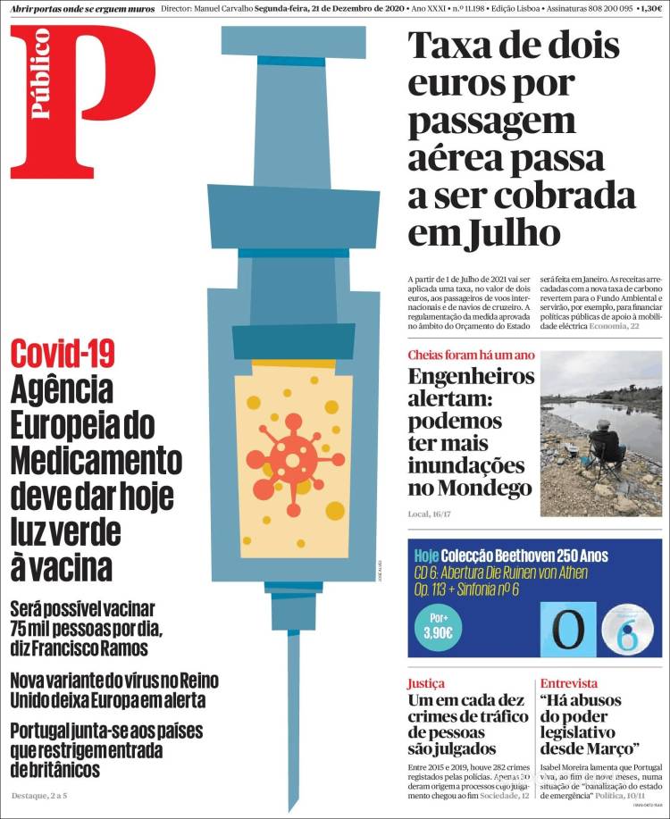 Portada de Público (Portugal)