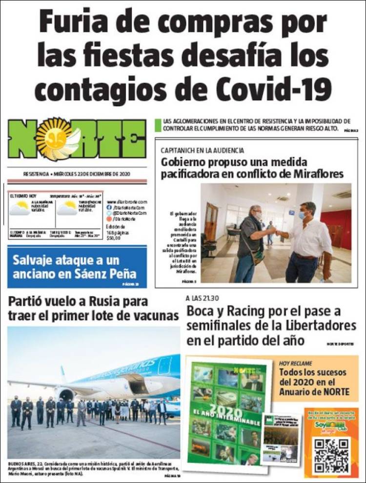Portada de Diario Norte (Argentina)