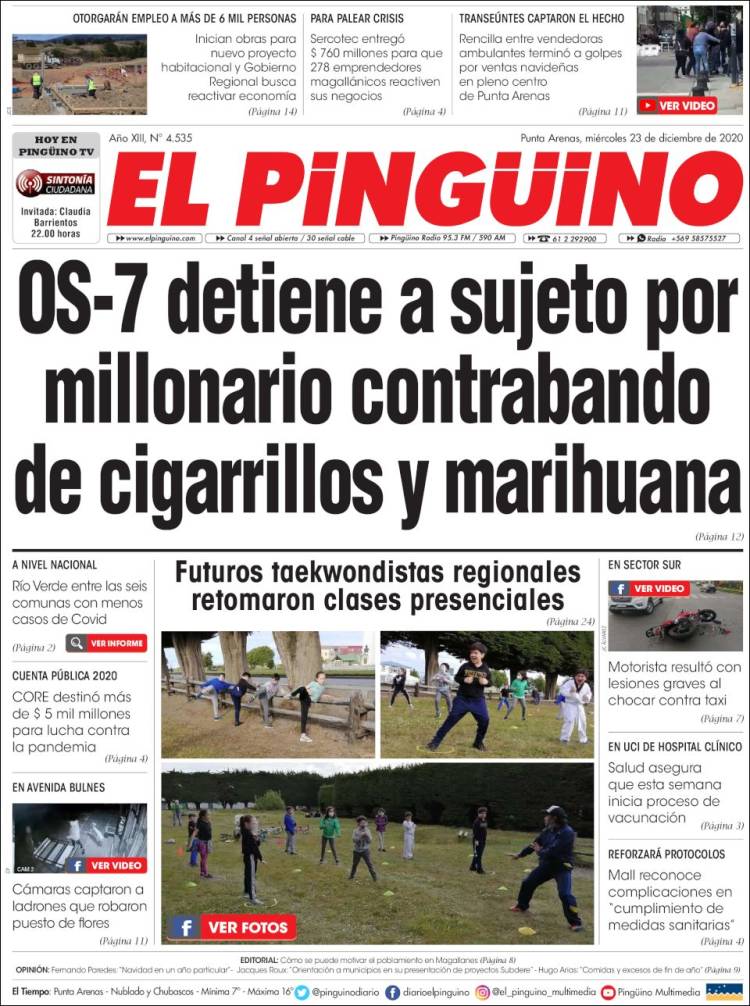 Portada de El Pingüino (Chile)