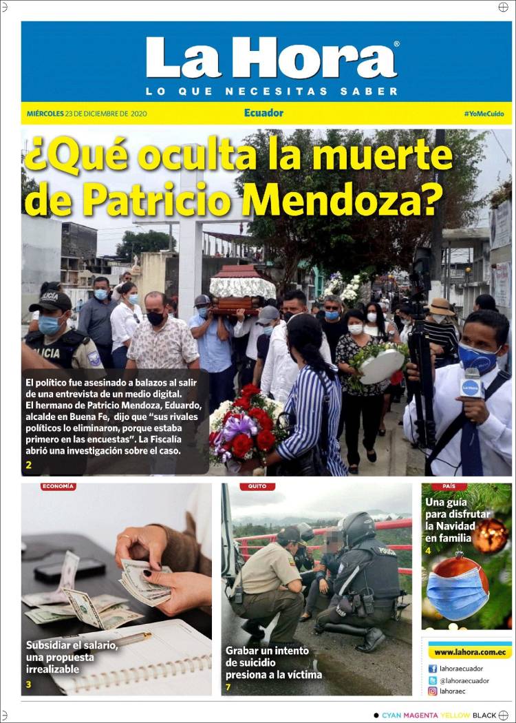 Portada de La Hora - Ecuador (Ecuador)