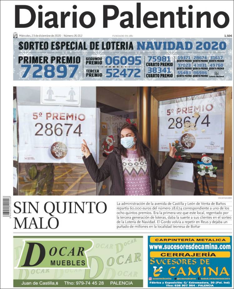 Portada de Diario Palentino (Espa&ntilde;a)