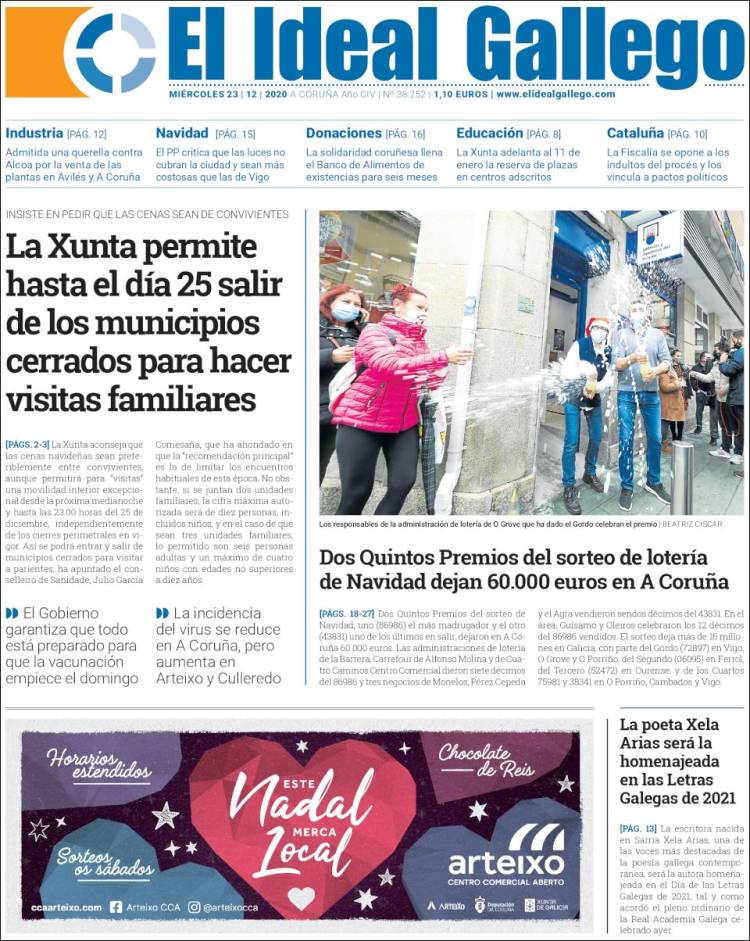 Portada de El Ideal Gallego (Espa&ntilde;a)