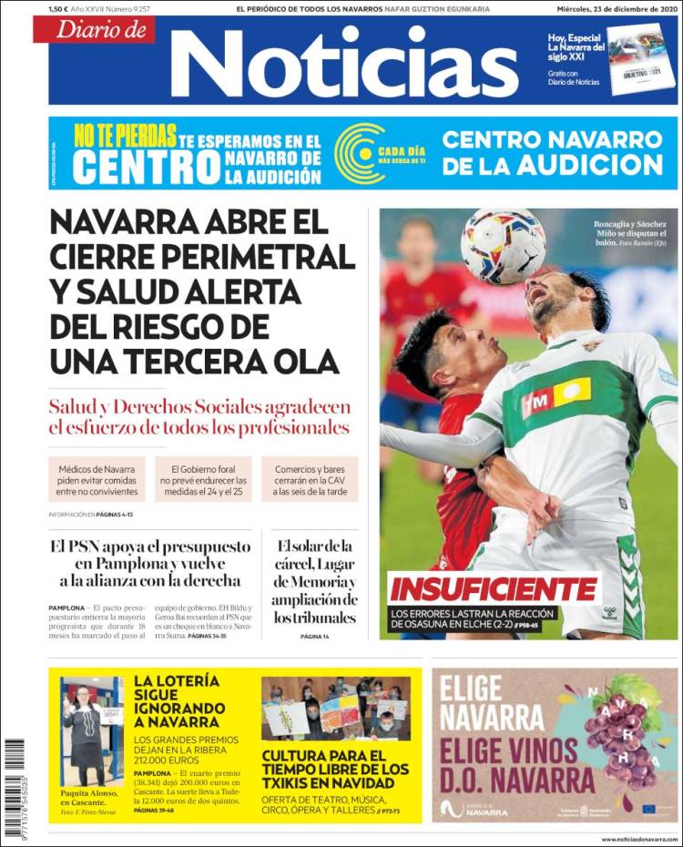 Portada de Noticias de Navarra (Espa&ntilde;a)