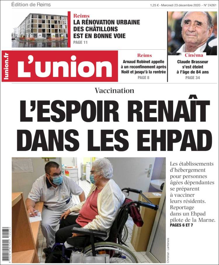 Portada de L'Union (Francia)