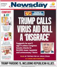 Portada de Newsday (USA)