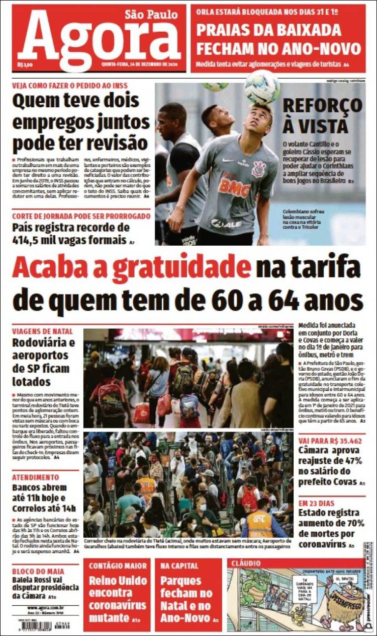 Portada de Jornal Agora (Brasil)