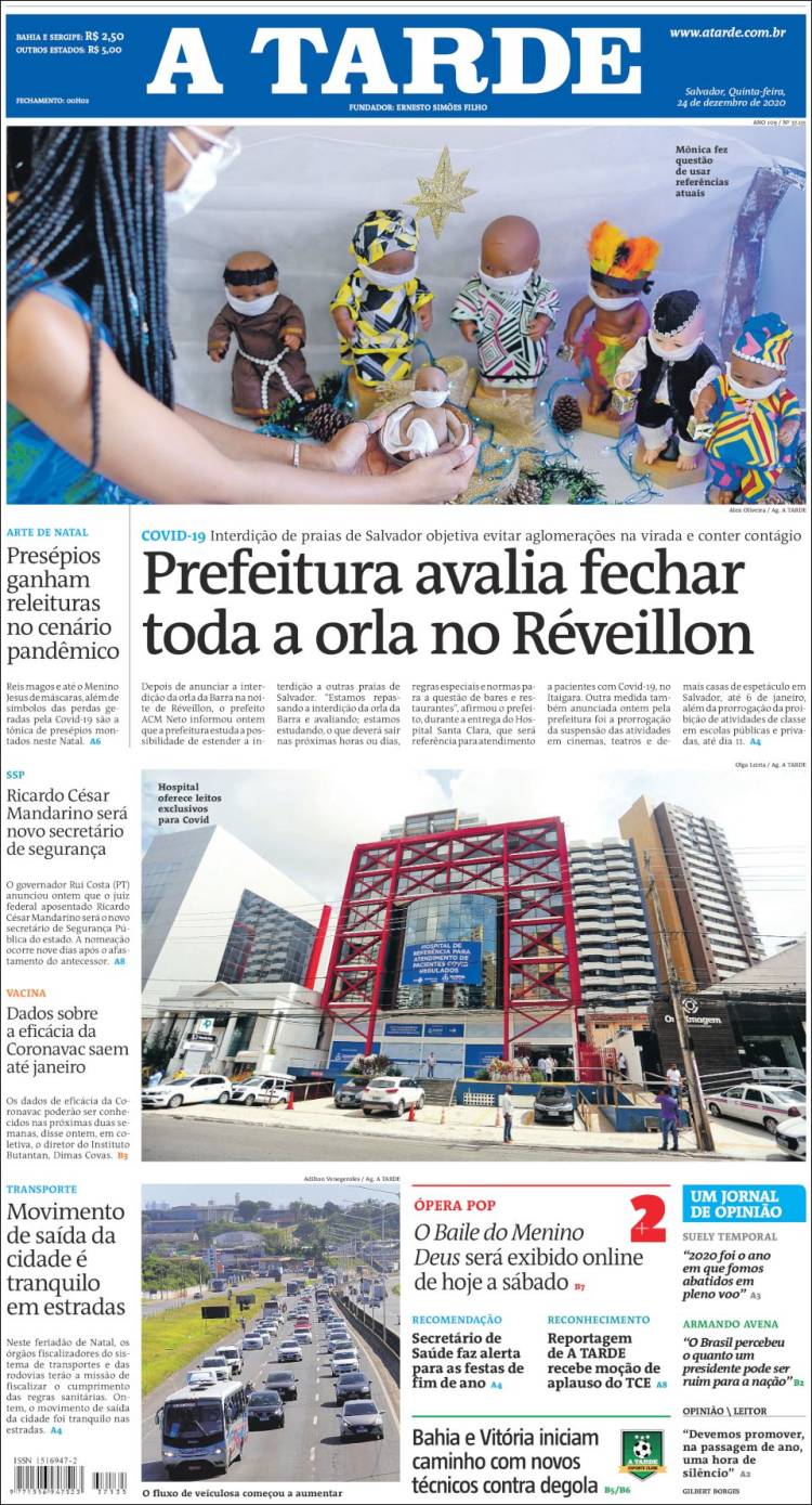 Portada de Diário A Tarde (Brasil)