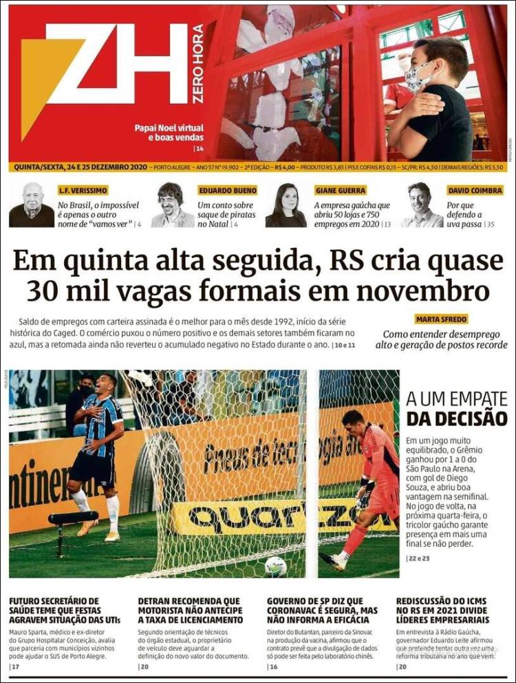 Portada de Zero Hora (Brasil)