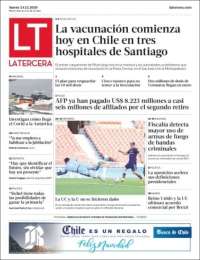 Portada de La Tercera (Chile)