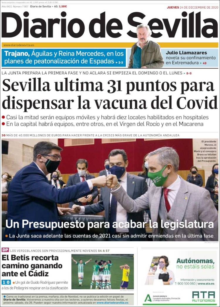 Portada de Diario de Sevilla (España)