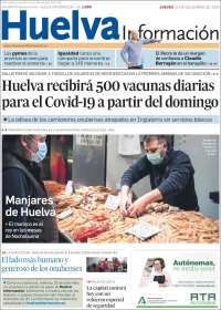 Portada de Huelva Información (España)