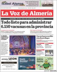 Portada de La Voz de Almería (España)