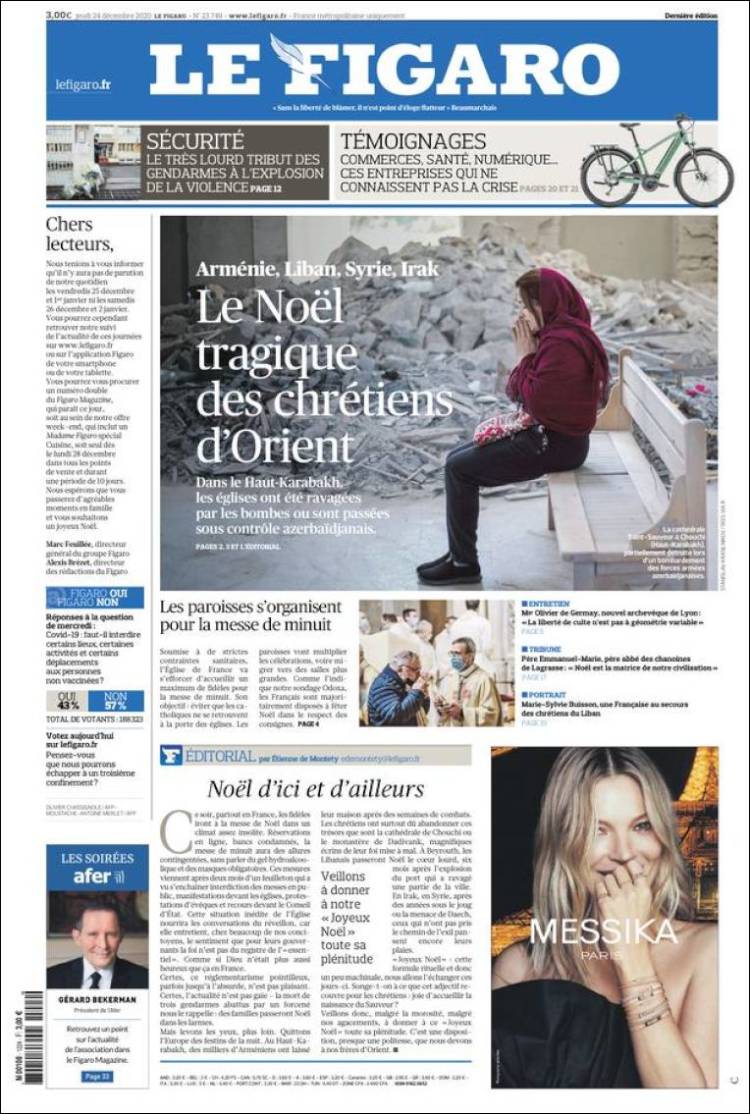 Portada de Le Figaro (Francia)