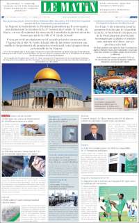 Portada de Le Matin (Maroc)