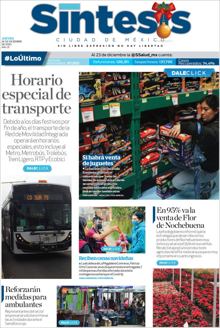 Portada de Síntesis Nacional (México)