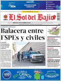 Portada de El Sol del Bajio (México)