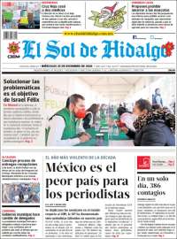 Portada de El Sol de Hidalgo (México)