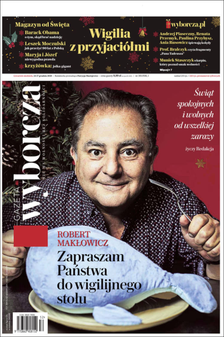 Portada de Gazeta Wyborcza (Polonia)