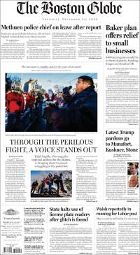 Portada de Boston Globe (USA)