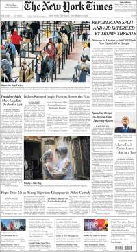 Portada de New York Times (USA)