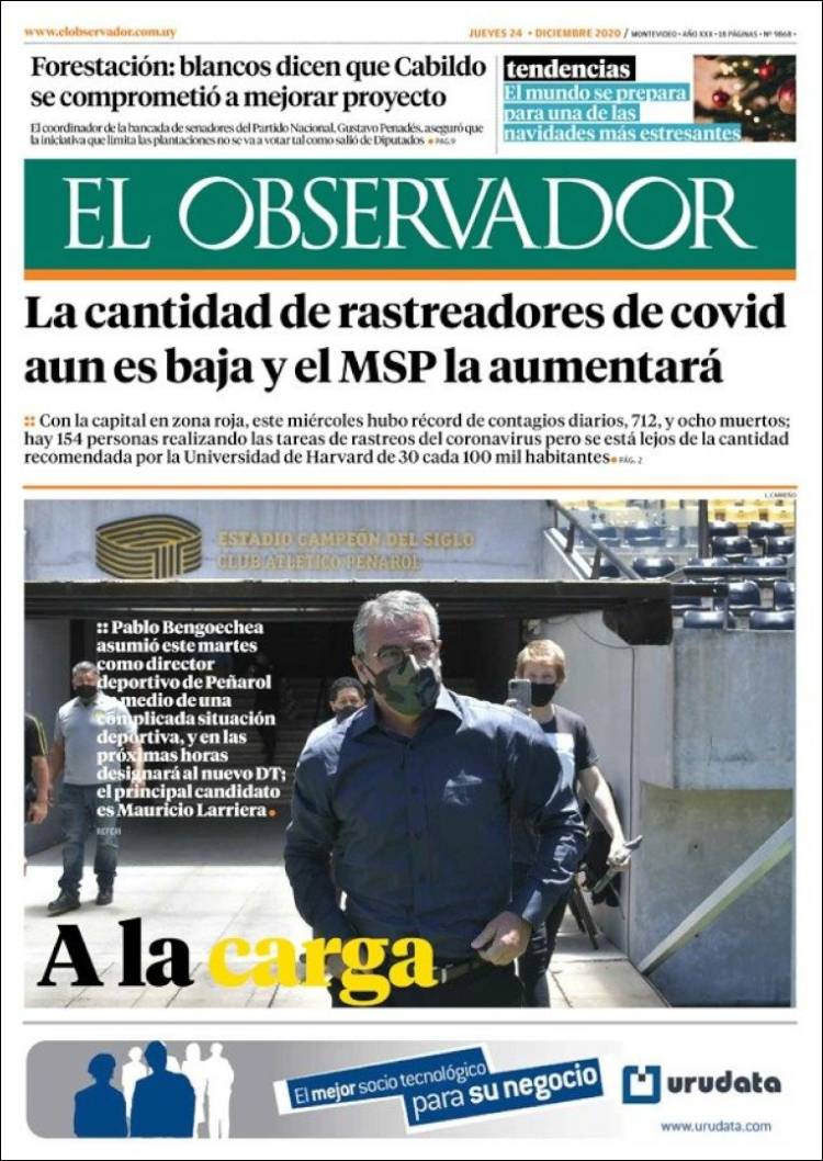 Portada de El Observador (Uruguay)