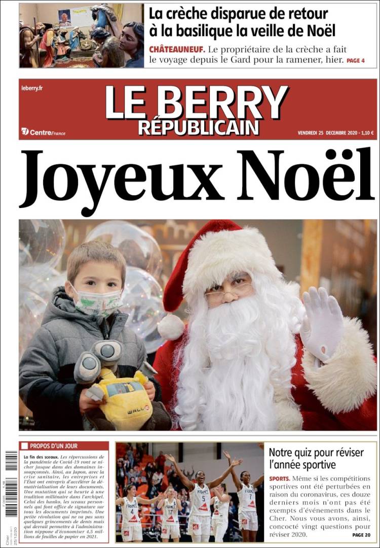 Portada de Berry Republicain (Francia)