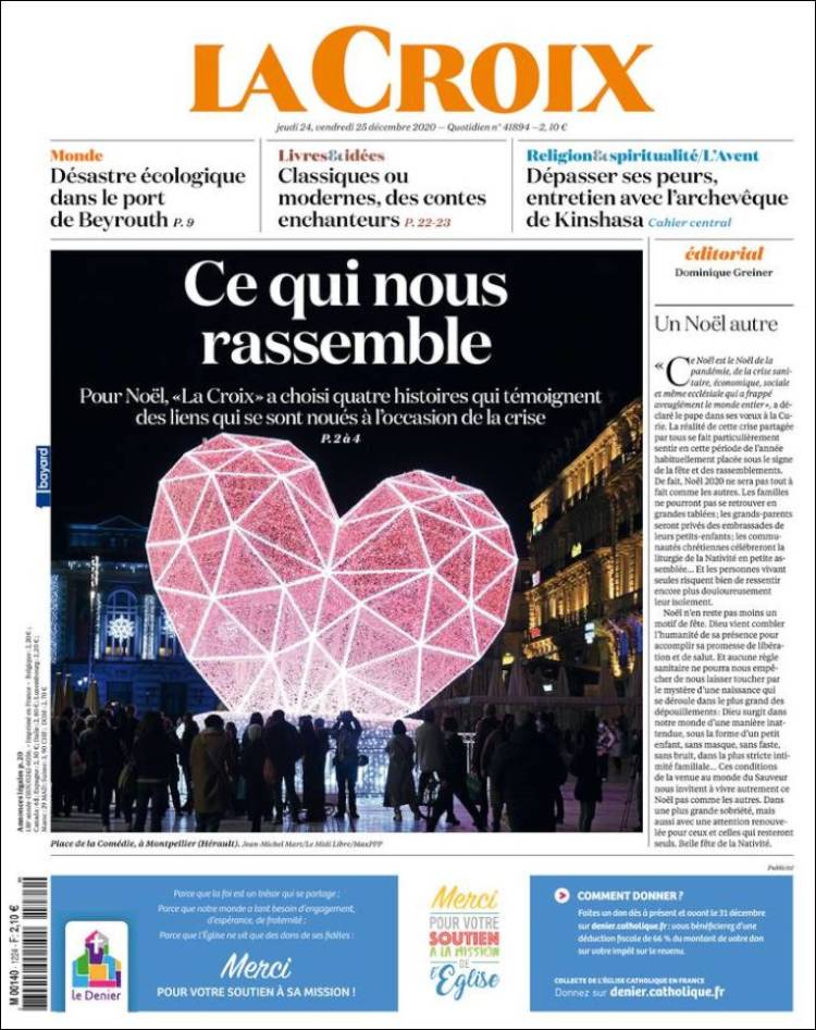 Portada de La Croix (Francia)