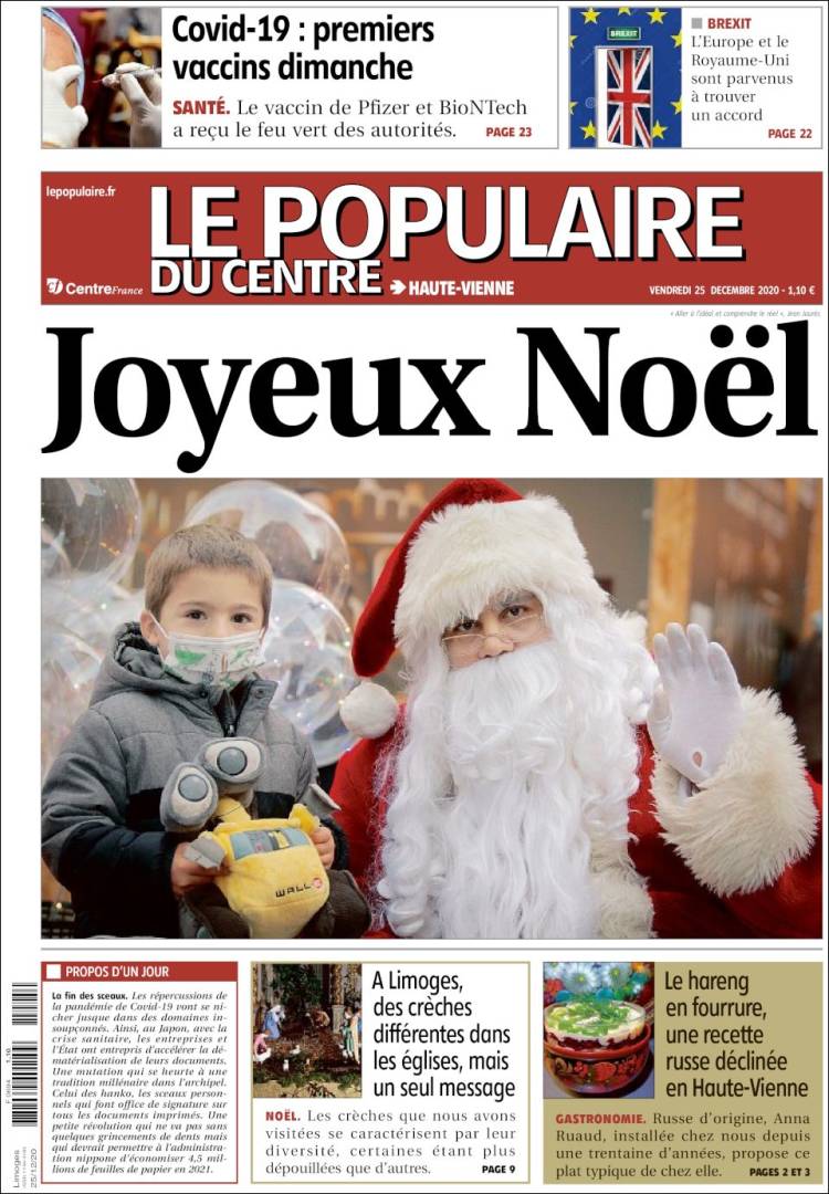 Portada de Le Populaire du Centre (Francia)