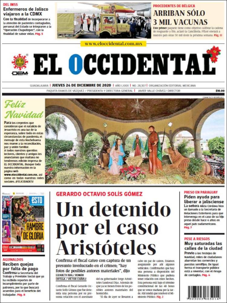 Portada de El Occidental (México)