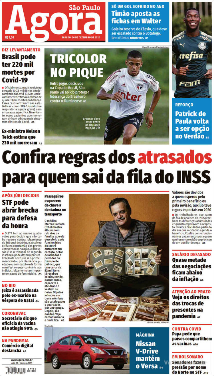 Portada de Agora São Paulo (Brasil)