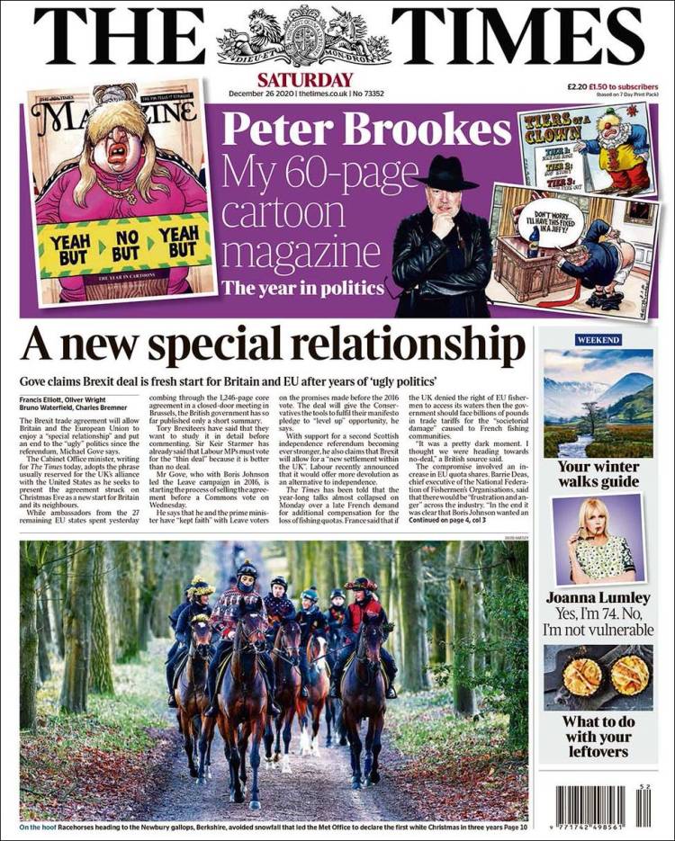 Portada de The Times (Reino Unido)
