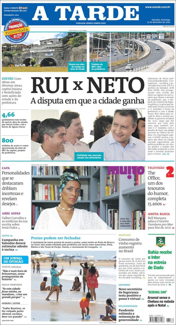Portada de Diário A Tarde (Brasil)