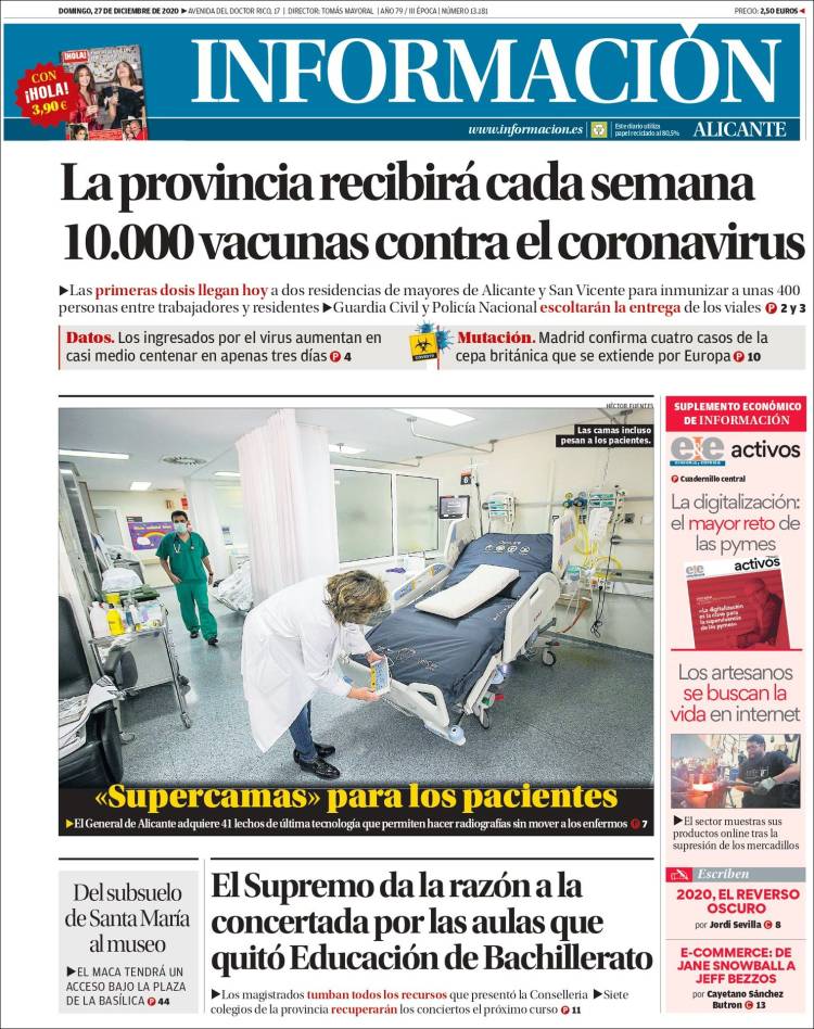 Portada de Diario Información (España)