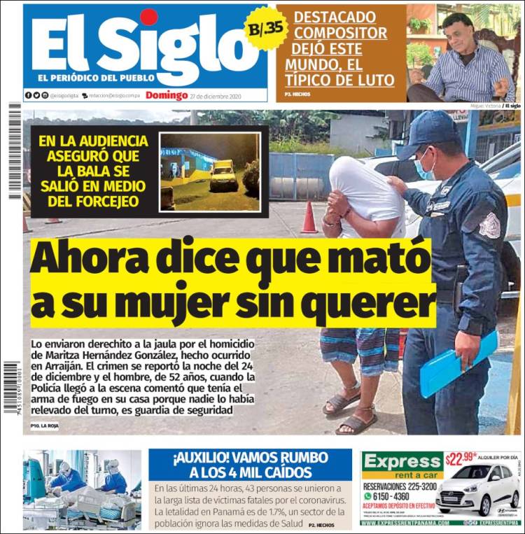 Portada de El Siglo (Panam&aacute;)