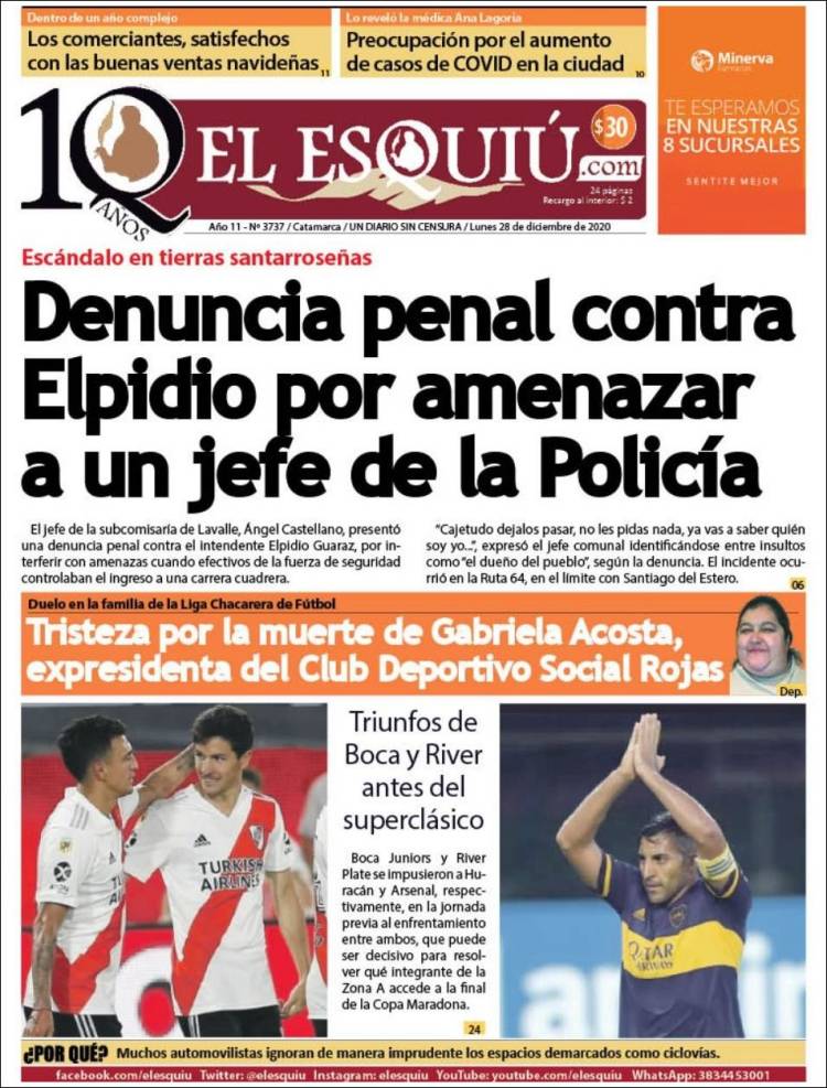 Portada de El Esquiu (Argentina)