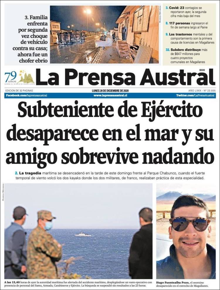 Portada de El Magallanes (Chile)