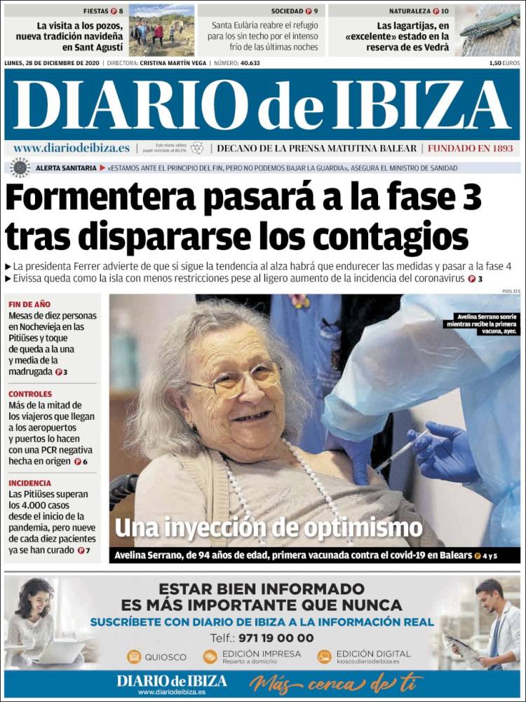 Portada de Diario de Ibiza (Espa&ntilde;a)