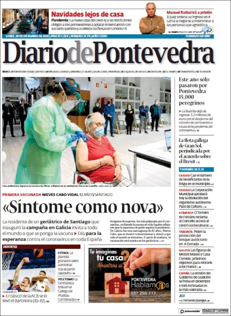 Portada de Diario de Pontevedra (Espa&ntilde;a)