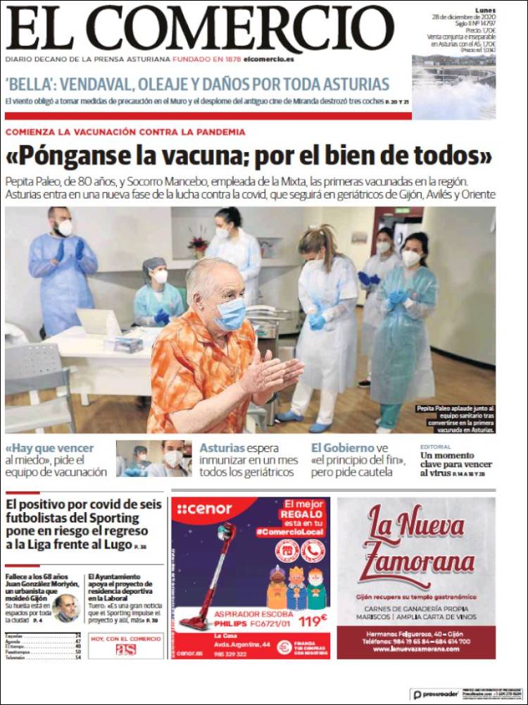 Portada de El Comercio - Gijón (Espa&ntilde;a)