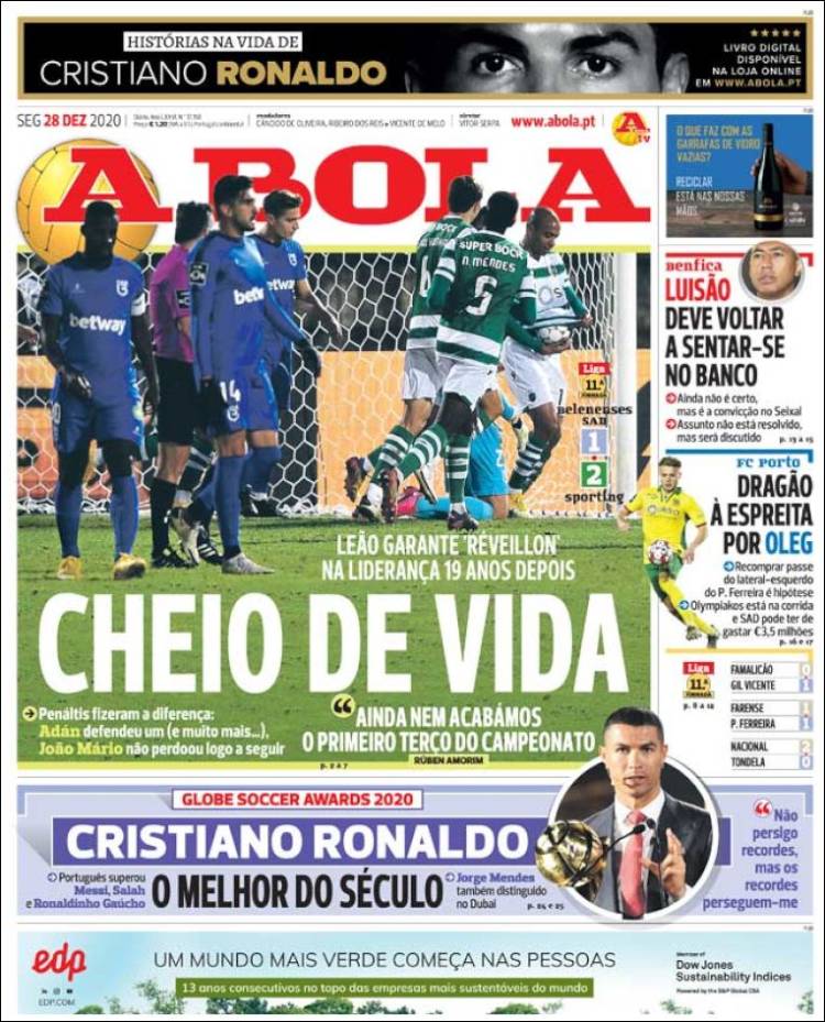 Portada de A Bola (Portugal)