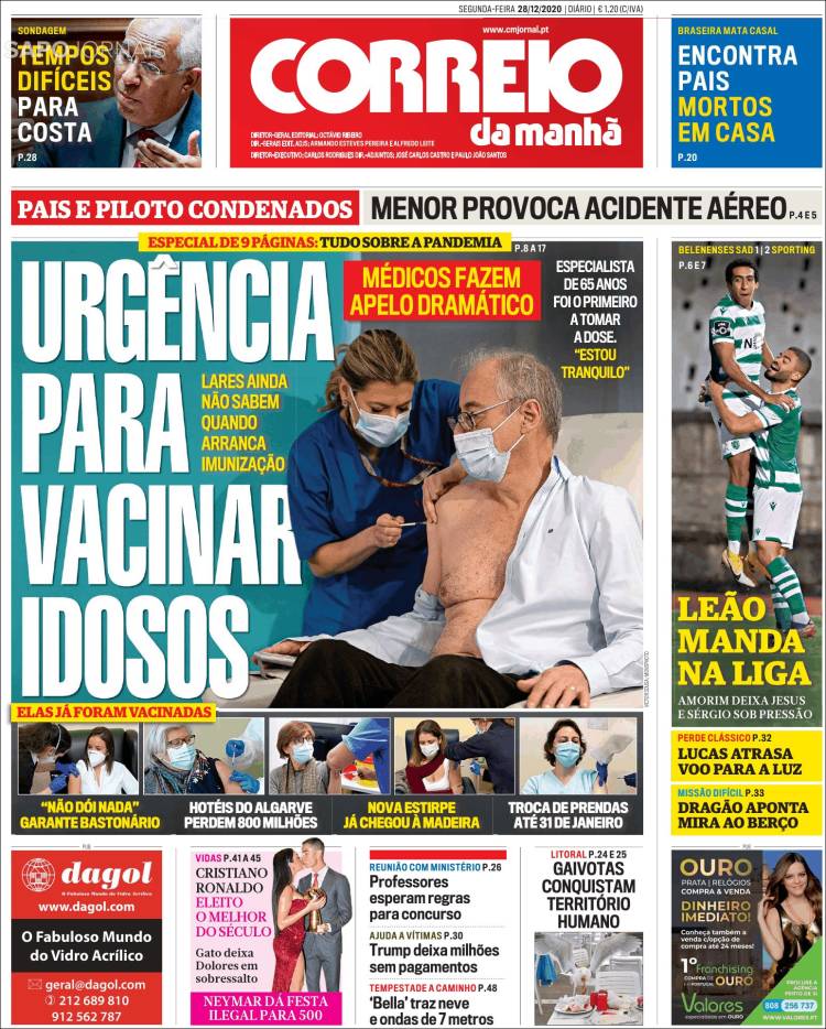 Portada de Correio da Manhã (Portugal)