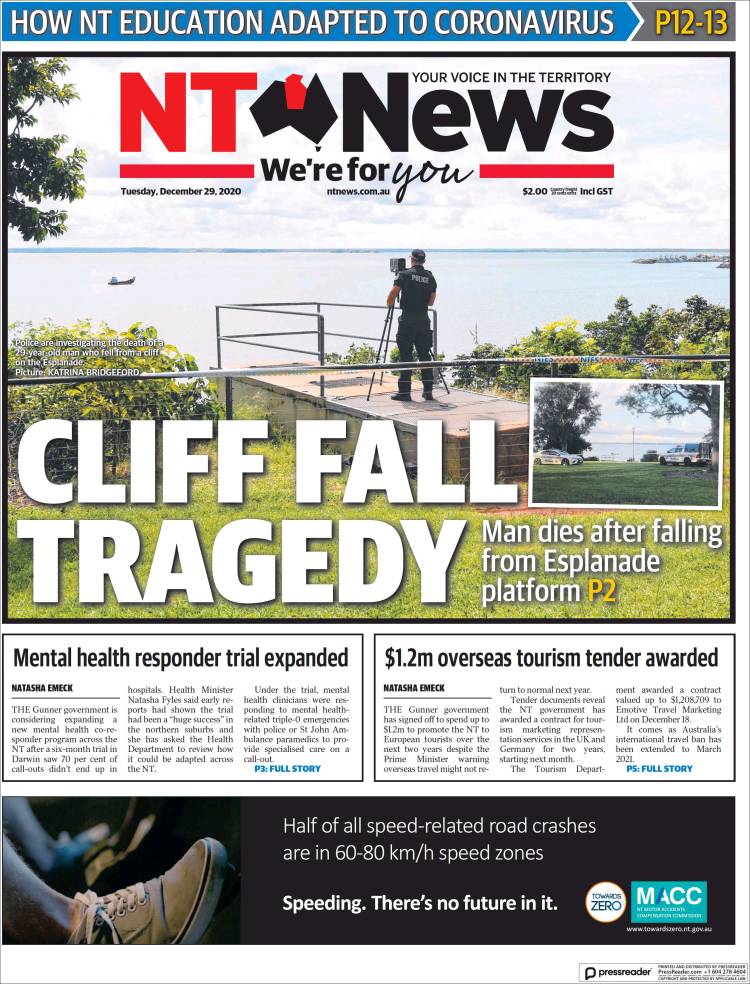 Portada de Northern Territory News (Australia)