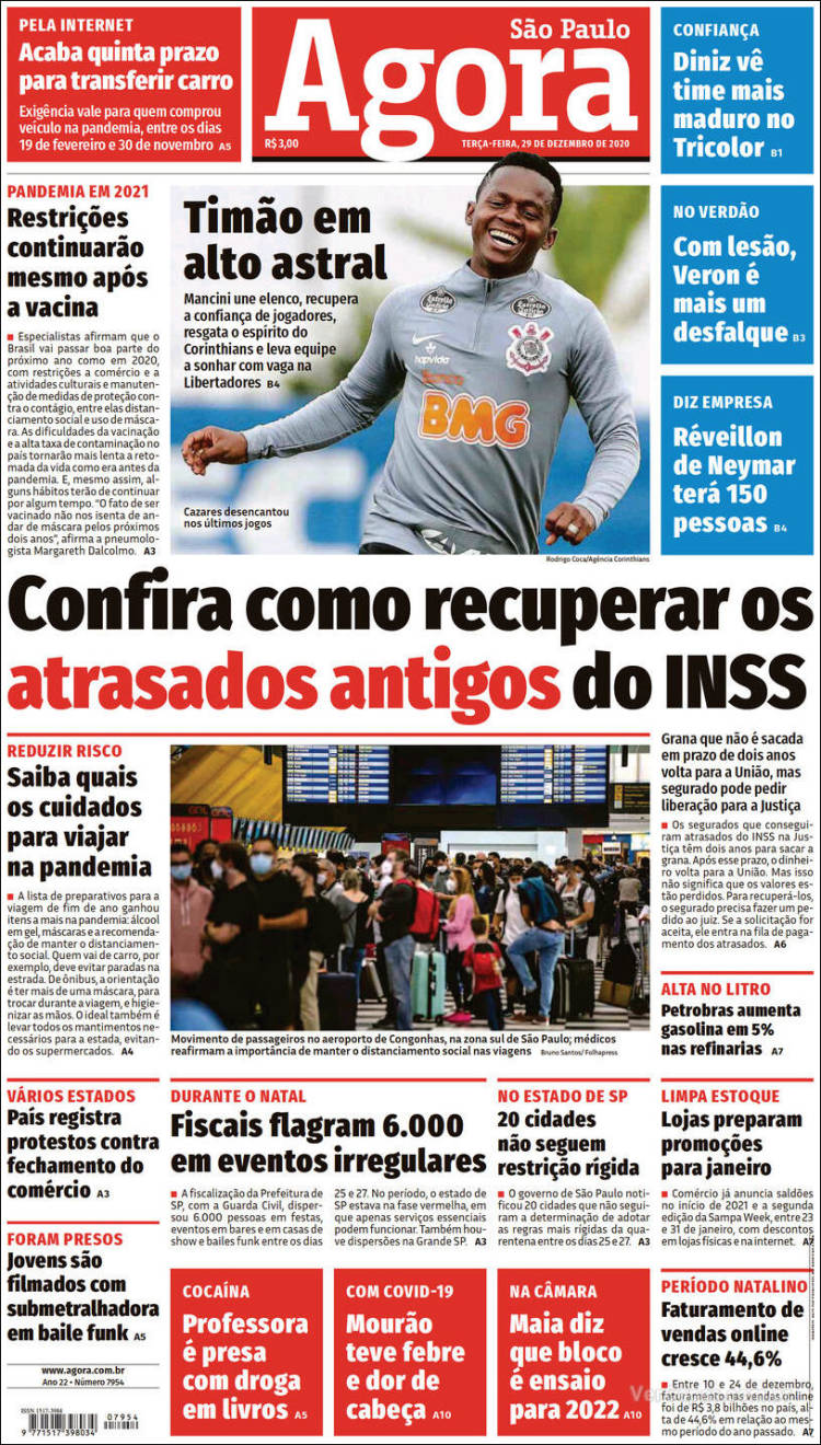 Portada de Agora São Paulo (Brasil)